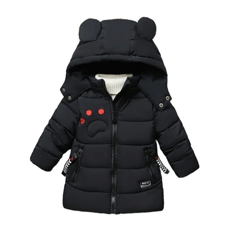 Winter Children Parkas Length Version Jackets for Kids Warm Boys Girls Windbreaker Thicken Baby Outerwear Toddler Coats Clothing