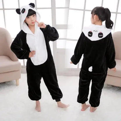 New Children Pajamas Winter Sleepwear Boys Onesies Girls Pyjama Set Cute Stitch Unicorn Skeleton Animal Kids Pijamas Jumpsuit