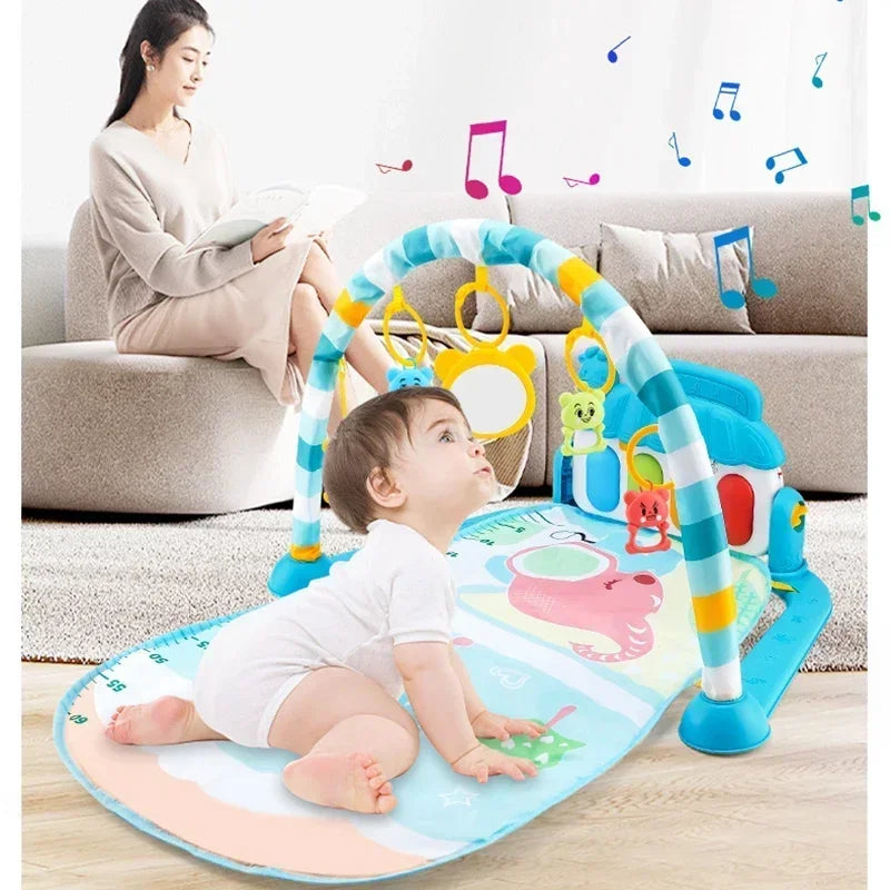 Baby Activity Gym Rack Early Education 0-36 Months Toy Gifts Musical Newborn Piano Keyboard Crawling Blanket Pedal Play Mat (Toy)