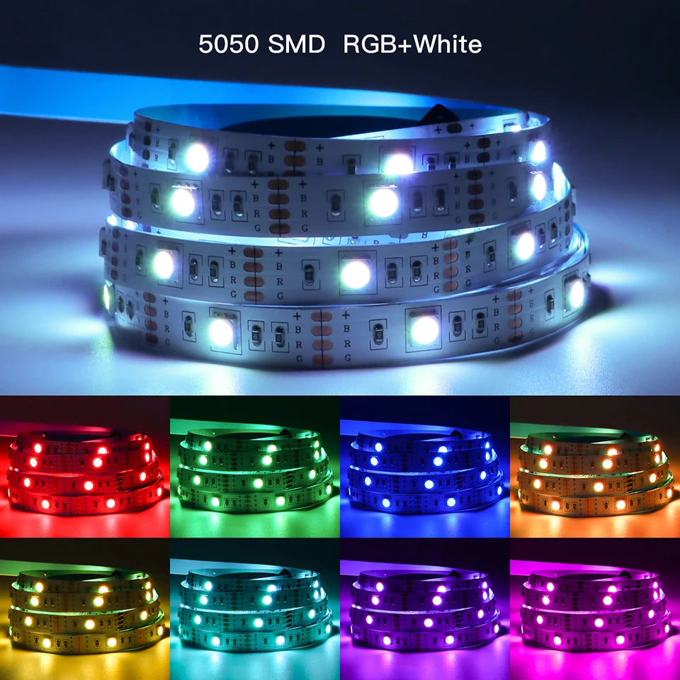 High Brightness 30LED/M RGB USB LED Light 5050 Diode Tape Wireless Bluetooth APP Control LED Strip For Bedroom Kitchen TV Decor