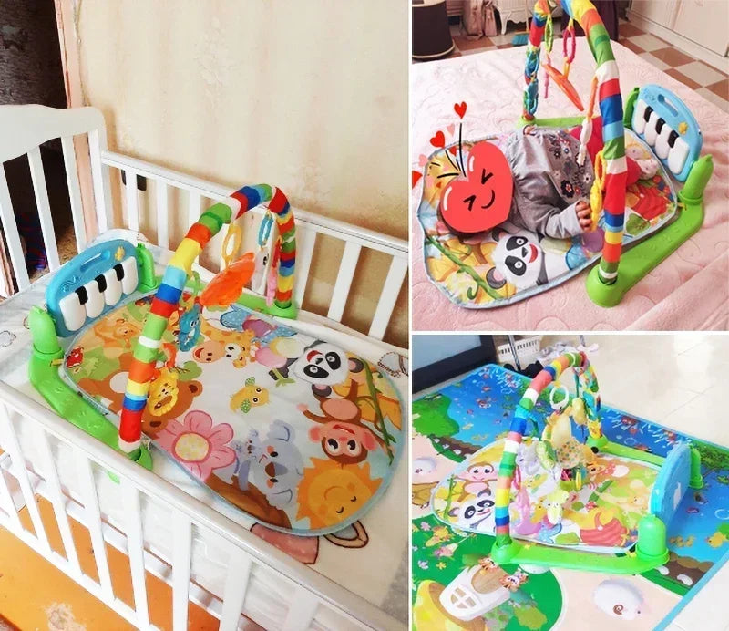 Baby Activity Gym Rack Early Education 0-36 Months Toy Gifts Musical Newborn Piano Keyboard Crawling Blanket Pedal Play Mat (Toy)