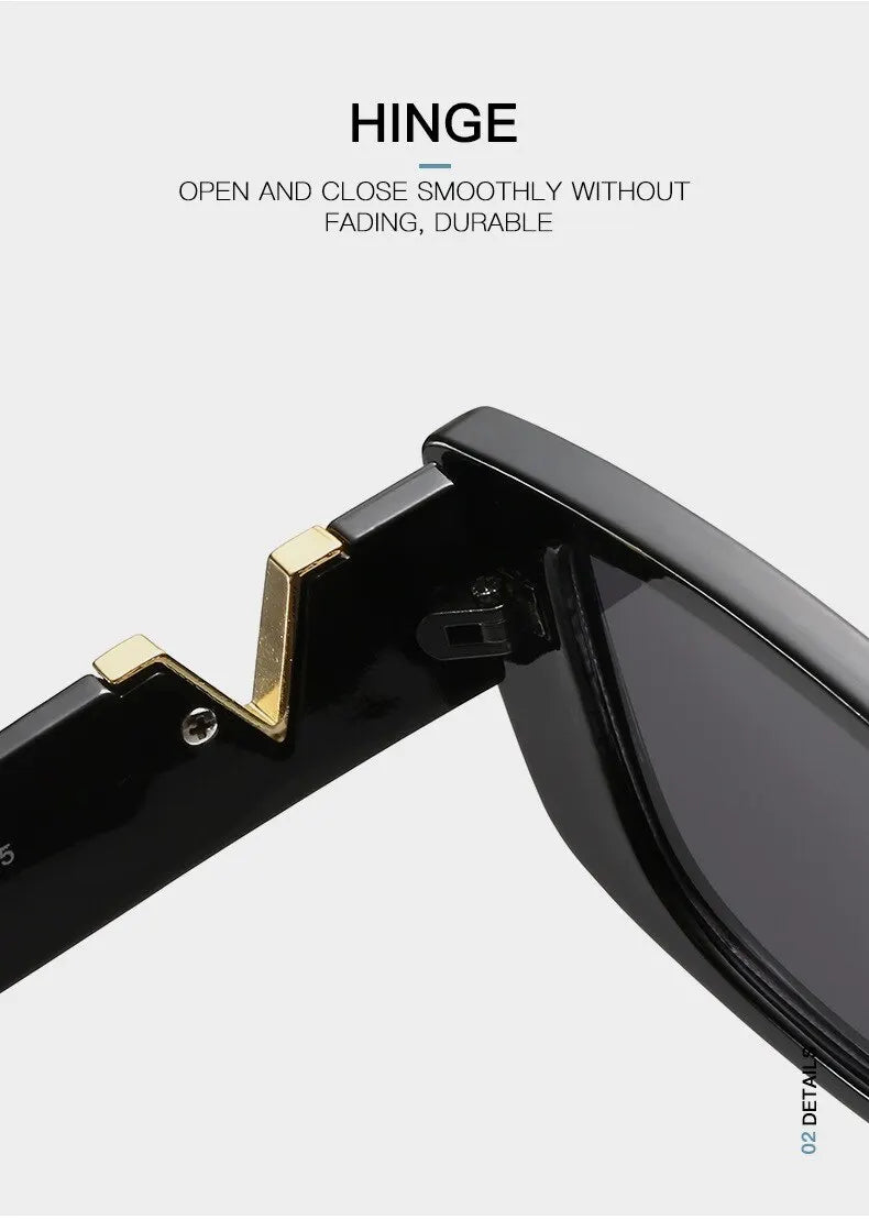 Retro Rectangle Sunglasses Women Brand Designer Vintage Small Frame Sun Glasses Ladies Classic Black Square Oculos De Sol