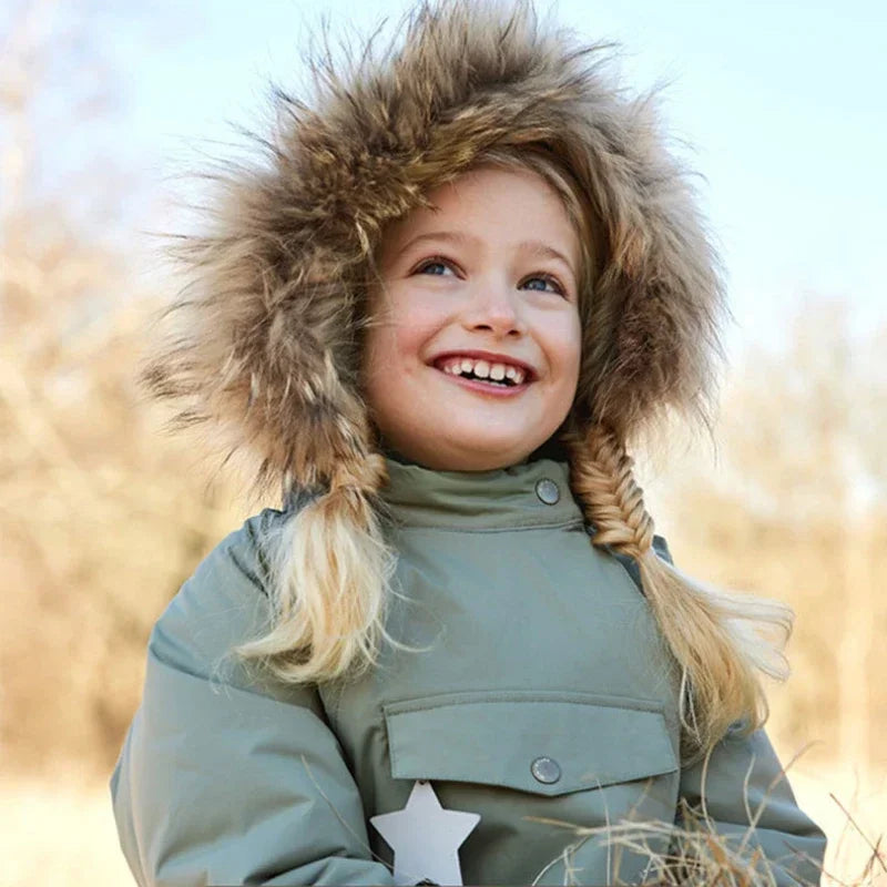 Ins Boys Winter Jacket Coat Children's Elf Hoodies Waterproof Ski Suit Kids Clothes Toddler Girls Fur Collar Parkas Outerwear