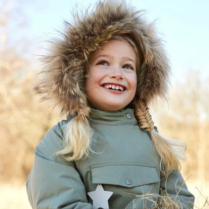 Ins Boys Winter Jacket Coat Children's Elf Hoodies Waterproof Ski Suit Kids Clothes Toddler Girls Fur Collar Parkas Outerwear