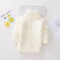 PHILOLOGY 2T-8T pure color winter boy girl kid thick Knitted bottoming turtleneck shirts solid high collar pullover sweater