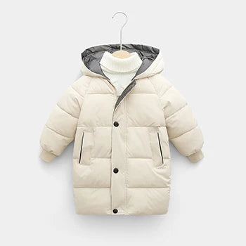 New Autumn Winter Girls Jacket Keep Warm Fashion Little Princess Coat Hooded Zipper Baby Outerwear Birthday Gift Kids Clothes