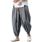 2025 New Fashion Drawstring Harem Pants Men’S Baggy Jogging Pants Japanese Men Crotch Wide Leg Pants Male Casual Loose Trousers