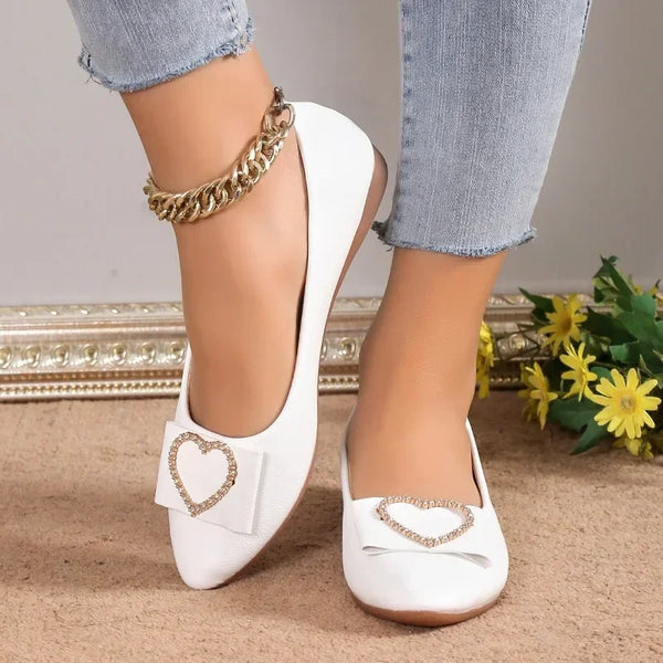 Ladies Shoes 2025 Fashion Shallow Women's Flats Hot Sale Crystal Daily Flats Women High Quality Plus Size Solid Flat Low Heels