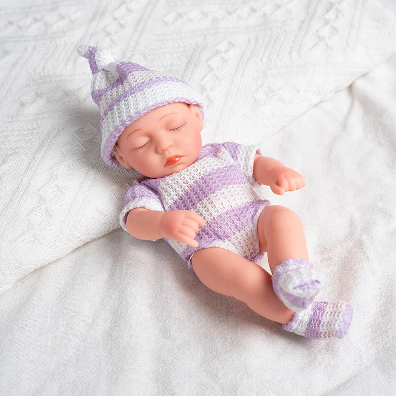 New Silicone Reborn Dolls 20cm Baby Reborn Toys Waterproof Vinyl Bebe Doll Cute Mini Newborn Baby Doll For Girls Birthday Gift (Toy)