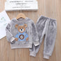 Baby Boy Winter Sets Plush Hooded Jacket 2pcs Children's Casual Outfit Suits Kids Arctic Velvet Tracksuit Toddler Girl Clothing