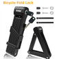 Bicycle Folding Chain Lock Bike Foldable Lock Anti-theft E-Bike Chain Cable Padlock Safety Portable Locks Bicycle Accessories