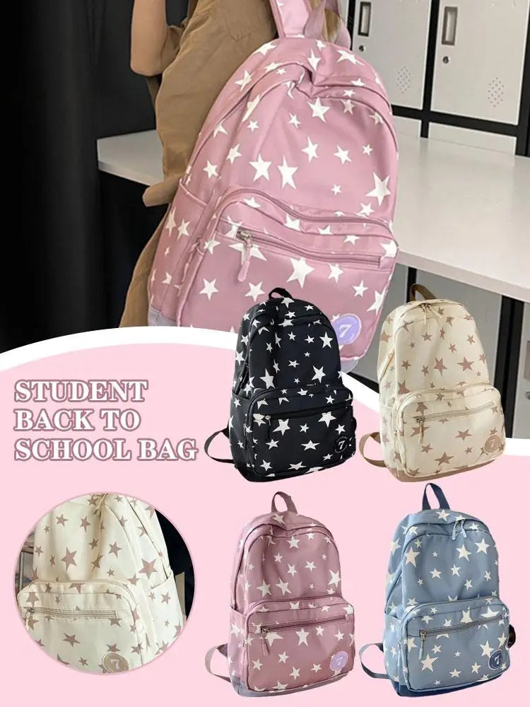 Star Backpack For Women Men, 17 Inch Star Laptop Backpack College Bag Cute Travel Backpack Student Back To School Casual Bo U1E8