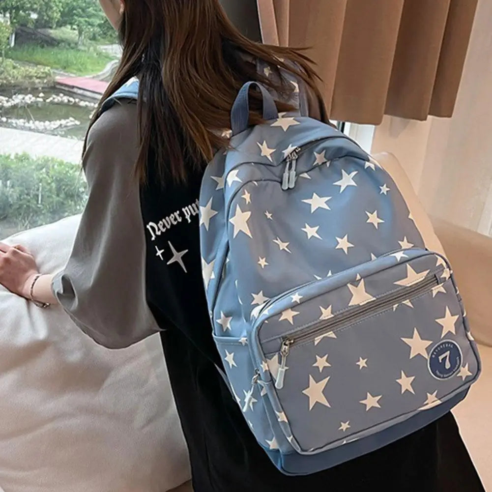 Star Backpack For Women Men, 17 Inch Star Laptop Backpack College Bag Cute Travel Backpack Student Back To School Casual Bo U1E8