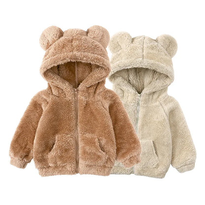 Kid Winter Clothes Warm Coats Children Thick Fleece Jacket For Baby Girl Boy Woolen Fur Coat Toddler Newborn Infant Clothing