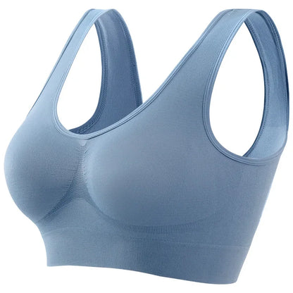 S-5XL Women Seamless Bra Sports Bras Top Female Breathable Soft Brassiere Wireless Nopads Bra Crop Top Solid Color Sexy Lingerie