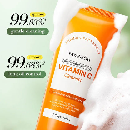 100g Vitamin C Facial Cleanser Face Wash Foam Cleanser Deep Cleansing Moisturizing Brightening Hydrating Skin Care Products