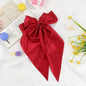 1pcs Wome Solid Color Satin Ribbon long Big Bows Hairpin  Internet red Spring Clips Hair Accessories for Girls Trendy  Summer He