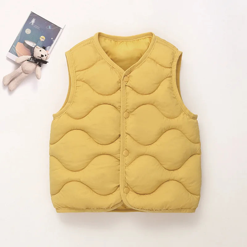 Baby Waistcoats Sleeveless Jacket for Kids Thicken Warm Children Cardigan Boys Girls Outerwears Toddler Vest Infant Coat Clothes