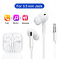 Apple iPad Laptops Tablet Headphones For iPhone 16 15 14 13 12 11 Pro Max Earphones X XS 7 8 Plus 3.5mm Stereo Wired Earbuds