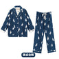 Autumn Women PJS Cotton Ground Wool Sleepwear Warm Thick Cartoon Long Sleeve Pants Pajamas Ladies Homewear