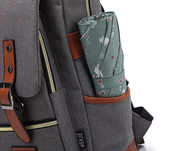 Vintage 16 inch Laptop Backpack Women Canvas Bags Men canvas Travel Leisure Backpacks Retro Casual Bag School Bags For Teenagers