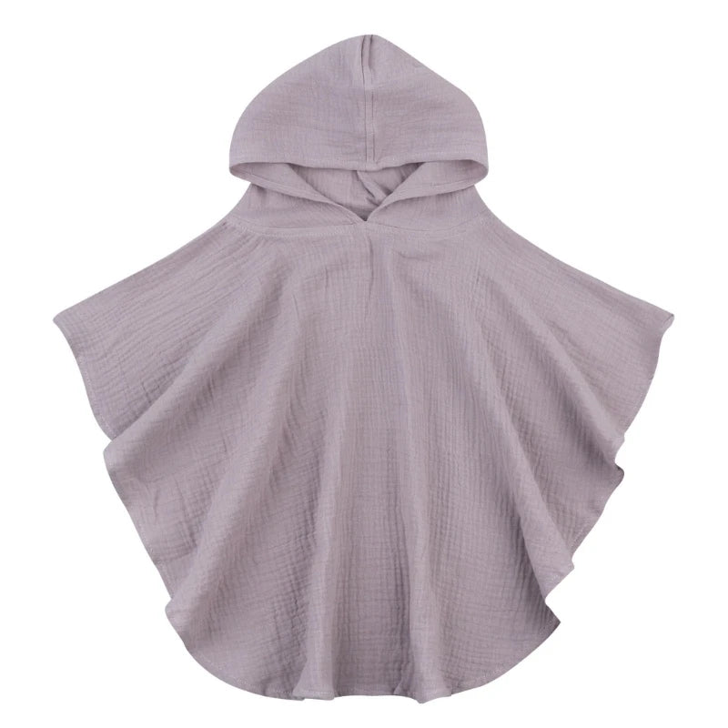 Soft Cotton Baby Hooded Towel Bath Towel for Boys Girls Bathrobe Sleepwear Children's Clothing Floral/Solid Color Infant ponchos