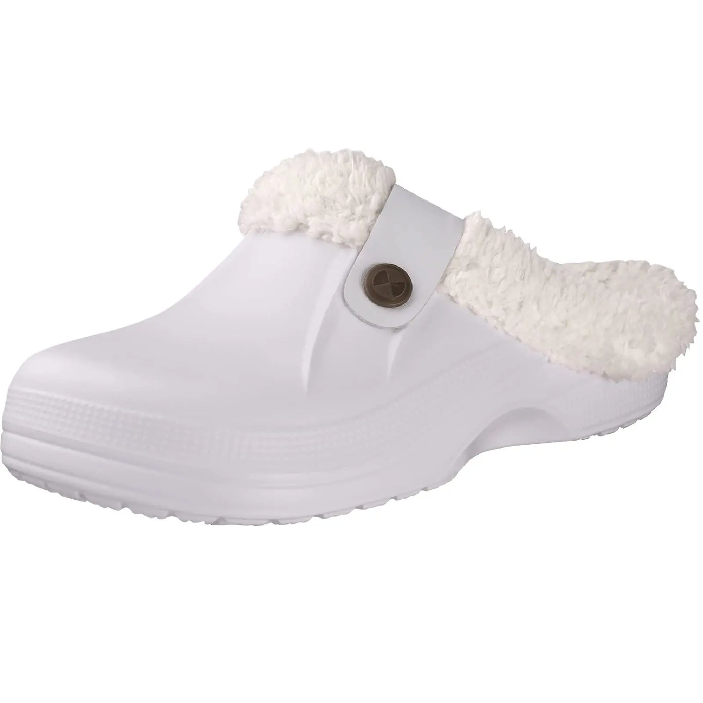 Comwarm Winter Colgs Slippers Men Waterproof Garden Shoes Home Fur Clogs Soft Plush Slippers Bedroom Fuzzy Shoes Indoor Outdoor