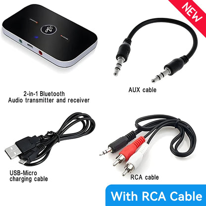 Upgraded Bluetooth 5.3 Audio Transmitter Receiver RCA 3.5mm AUX Jack USB Dongle Music Wireless Adapter For Car PC TV Headphones