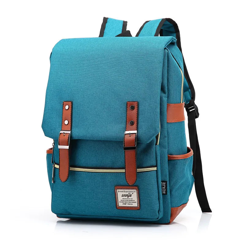 Vintage 16 inch Laptop Backpack Women Canvas Bags Men canvas Travel Leisure Backpacks Retro Casual Bag School Bags For Teenagers