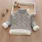 PHILOLOGY 2T-8T pure color winter boy girl kid thick Knitted bottoming turtleneck shirts solid high collar pullover sweater