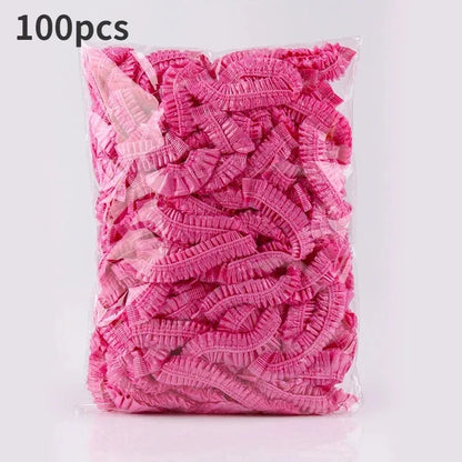 100/200pcs Disposable Shower Cap Covers Bathroom Accessories Transparent and Waterproof Disposable Hair Caps Bathroom Products