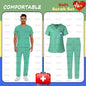 S-XXXL Hospital Clinical Workwear Nurse Uniforms Scrub Set Unisex Shirt Straight Pants Nursing Accessories Medical Surgical Wear