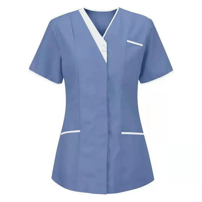 2025 New Hospital Hand Washing Clothes Tops Pure Cotton Skin Friendly Nursing Work Clothes Tops Waiter Uniform Work Clothes