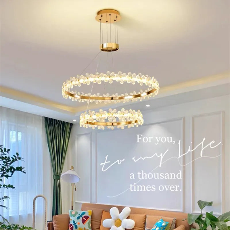 2025 Modern Crystal LED Chandeliers Lamp For Living Dining Room Home Decor Lights Bedroom Dining Table Ligthing Indoor Luminaire