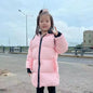 New Autumn Winter Girls Jacket Keep Warm Fashion Little Princess Coat Hooded Zipper Baby Outerwear Birthday Gift Kids Clothes