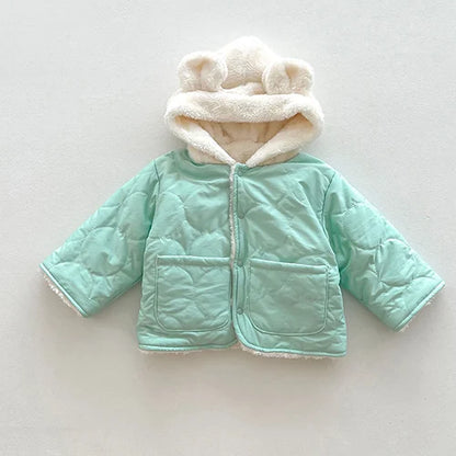 2025 New Winter 0-3Yrs Toddler Baby Girl Jacket Long Sleeved Print Thicken Warm Cardigan Coat Newborn Baby Girls Thick Coat