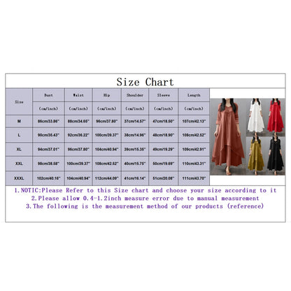 Women Cotton Linen Chic Maxi Dresses