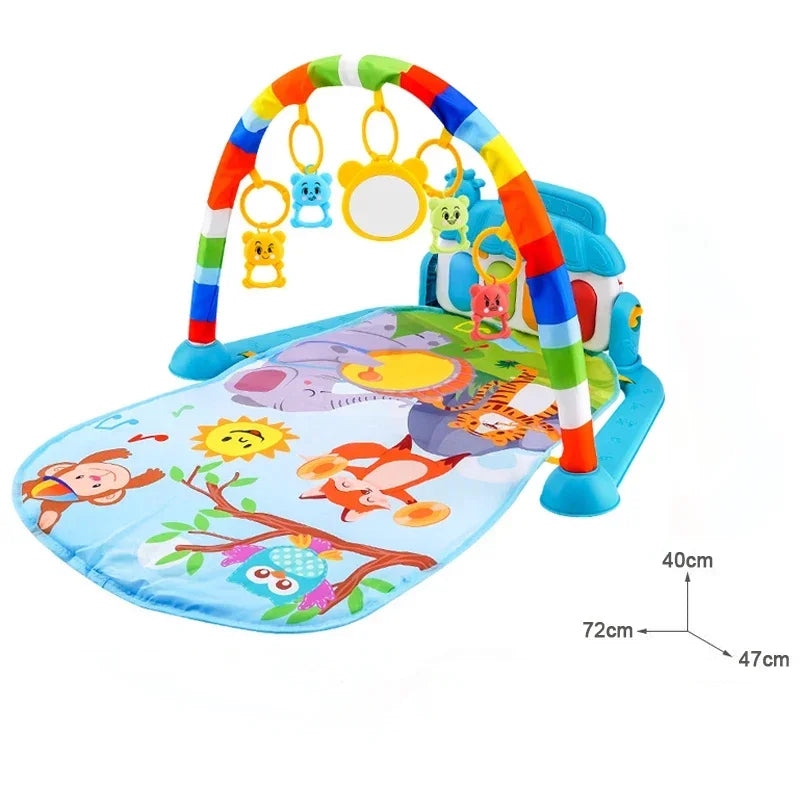 Baby Activity Gym Rack Early Education 0-36 Months Toy Gifts Musical Newborn Piano Keyboard Crawling Blanket Pedal Play Mat (Toy)