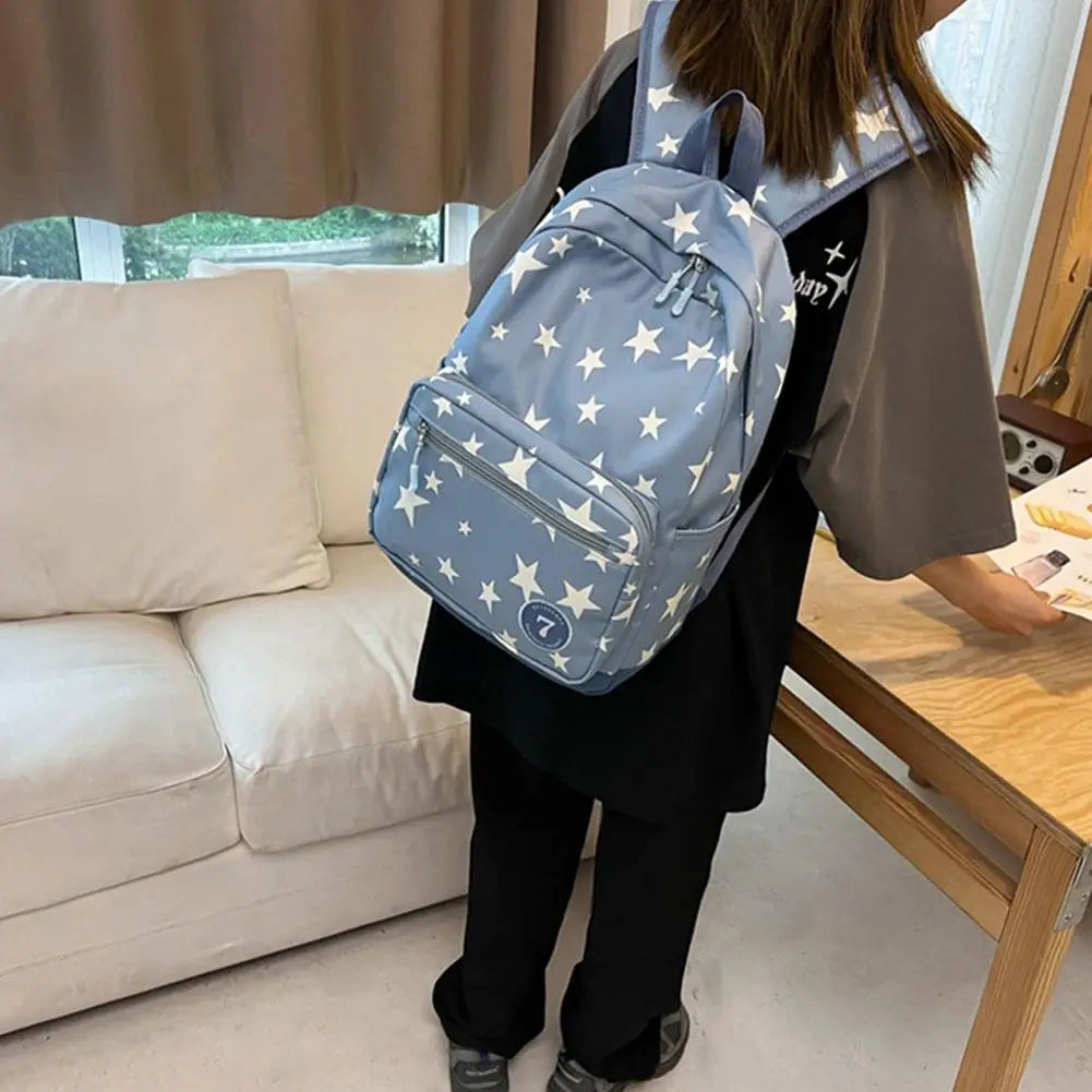 Star Backpack For Women Men, 17 Inch Star Laptop Backpack College Bag Cute Travel Backpack Student Back To School Casual Bo U1E8