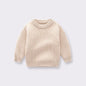 0-6T Newborn Baby Sweater Kid Boy Girl Winter Clothes Warm Thick Knit Pullover Top Infant Long Sleeve Basic Knitwear Outfit