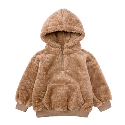 Kid Winter Clothes Warm Coats Children Thick Fleece Jacket For Baby Girl Boy Woolen Fur Coat Toddler Newborn Infant Clothing