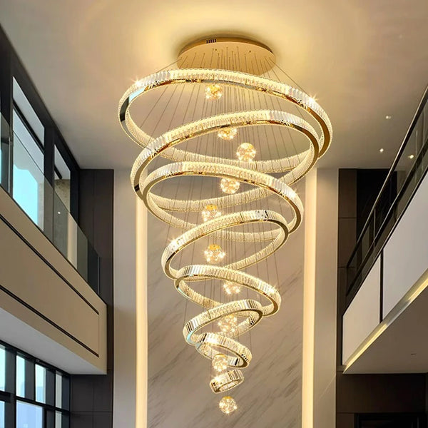 Modern Home Xecoration Crystal Chandelier, Stair Pendant lamp, living room Pendant lights, interior lighting