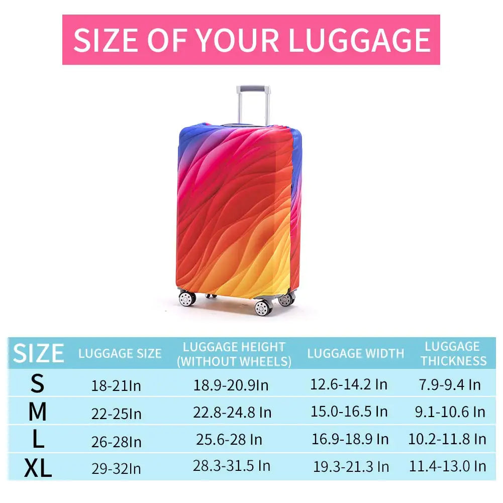 Luggage Cover 2025 New Elastic Suitcase Protective Covers For 18 to 32 Inch Suitcase Protector Cover Thickened Dust-proof Travl