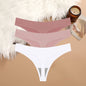 3PCS/SET Sexy G-String Underwear Breathable Female T-back Intimate Lingerie Seamless Low Waist Underpants Lady Bikini Panty S-XL