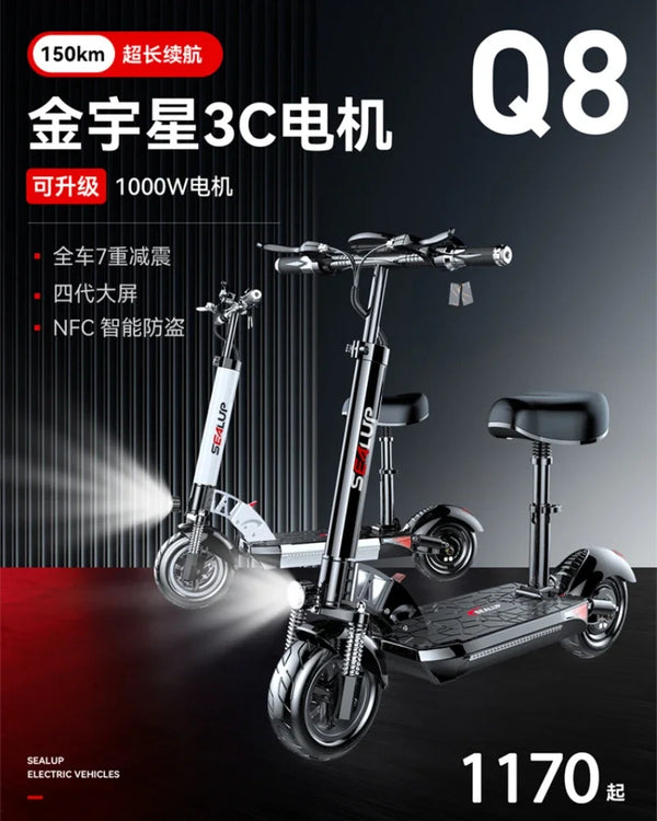 Electric Scooter 500W motor 28.6AH Battery Urban E-scooter Mountain Off-Road scooter 10-inch Tires Strong Shock absorption