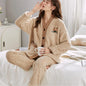 Sleepwear Women For Winter Nightwear Set 2 Pieces Pijama Women'S Night Negligee Pyjamas Comfortable Home Winter Pajama Men