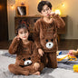 2025 Winter Flannel Baby Girls Sleepwear Children Warm Pajamas Set Toddler Boy Coral Fleece Pyjamas Kids Plush Pijamas Clothes