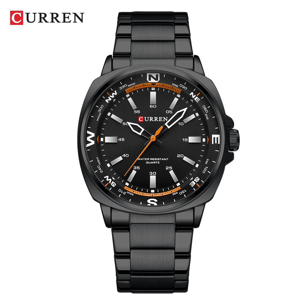 CURREN New Watches for Men Top Brand Luxury Fashion Business Quartz Men’s Wristwatch Stainless Steel Waterproof Sports Clock