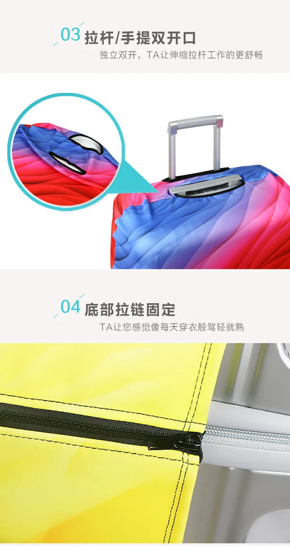 Luggage Cover 2025 New Elastic Suitcase Protective Covers For 18 to 32 Inch Suitcase Protector Cover Thickened Dust-proof Travl