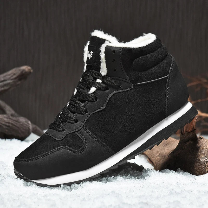 Winter Men Boots Casual Warm Ankle Boots Shoes for Man Sneakers Winter Plush Fur Footwear Comfortable Platform Snow Boots